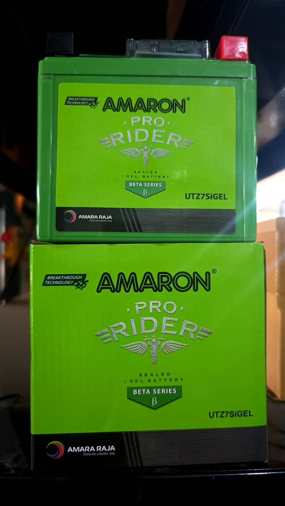 แบตเตอรี่ AMARON UTZ7S iGEL 1 ลูก ราคา 550 บาท - Mana Racing Shop