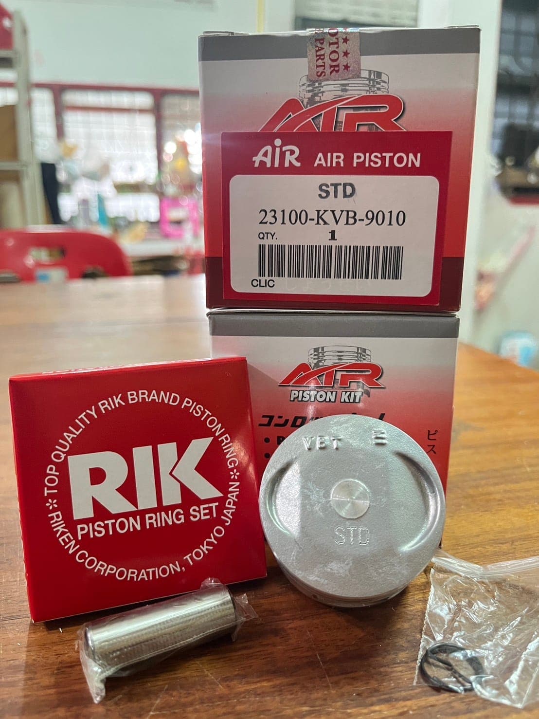 ลูกสูบ AIR Honda Click STD 50.00mm พร้อมสลัก แหวน คลิปล็อก ราคา 219 บาท - Mana Racing Shop