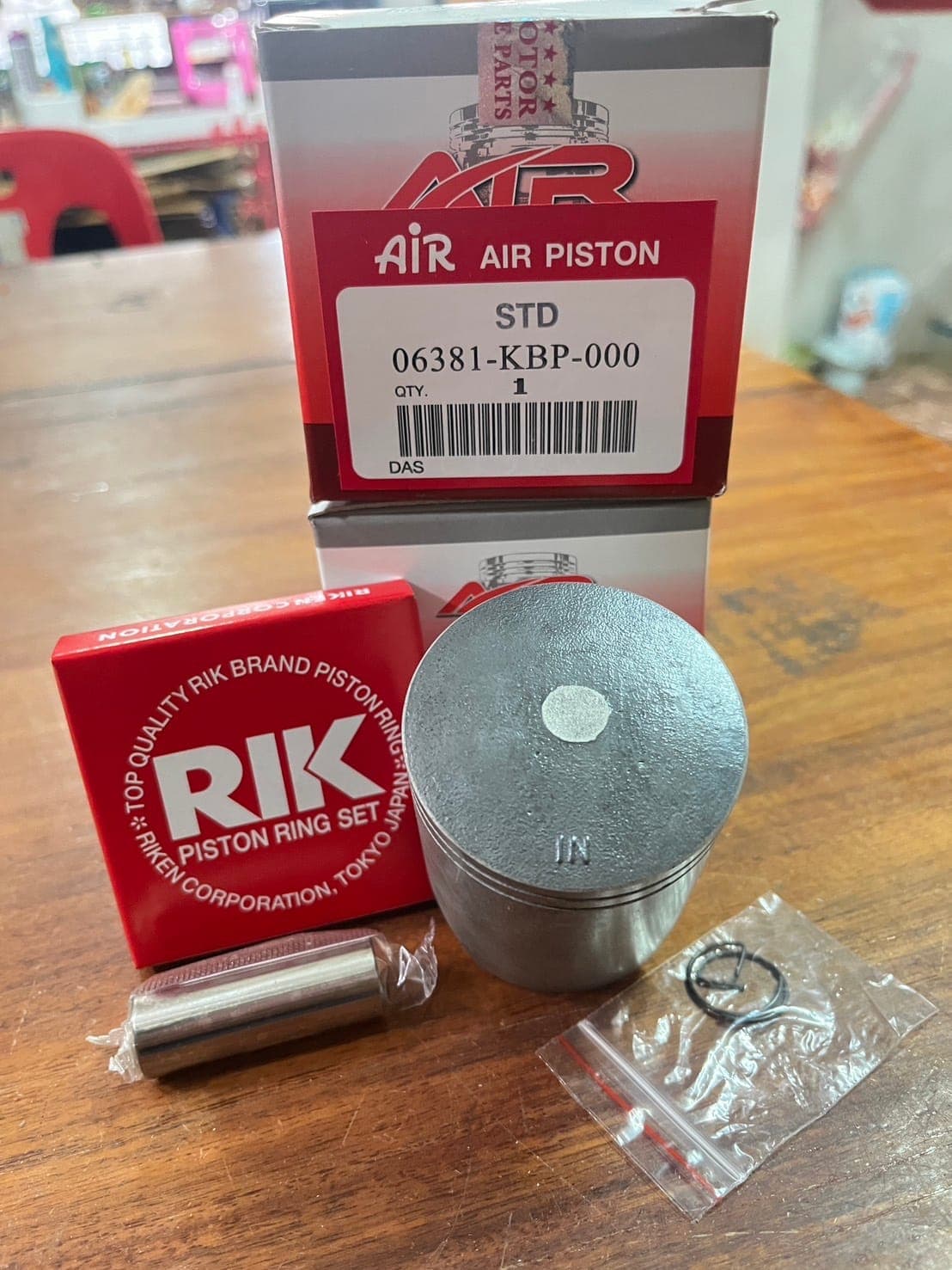 ลูกสูบ AIR Honda Dash 0.50 55.50mm พร้อมสลัก แหวน คลิปล็อก ราคา 219 บาท - Mana Racing Shop