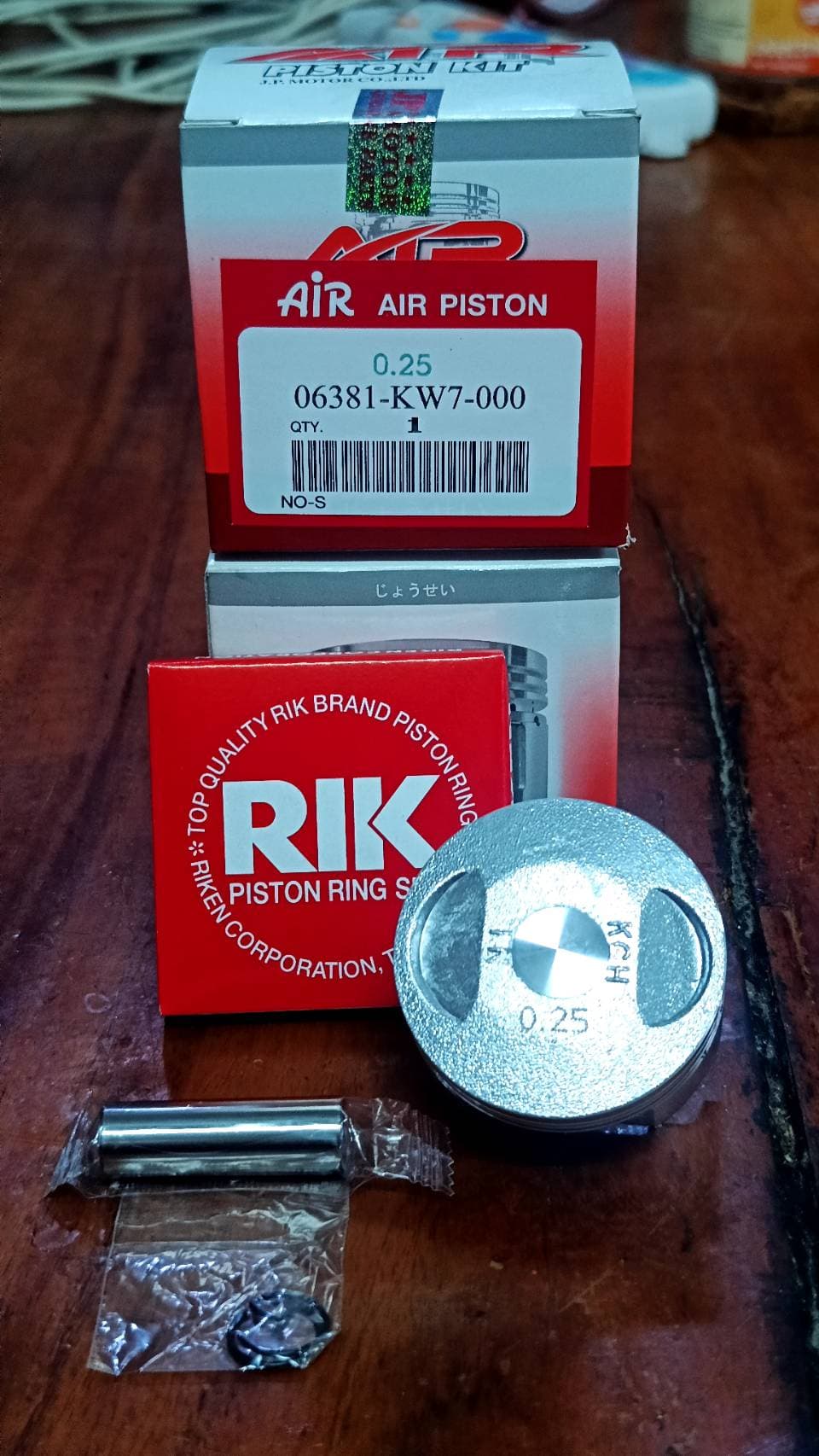 ลูกสูบ AIR Honda Nova STD 52.00mm พร้อมสลัก แหวน คลิปล็อก ราคา 219 บาท - Mana Racing Shop