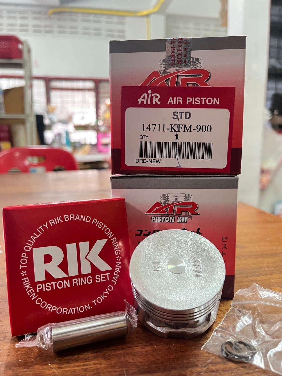 ลูกสูบ AIR Honda Wave100 STD 50.00mm พร้อมสลัก แหวน คลิปล็อก ราคา 219 บาท - Mana Racing Shop