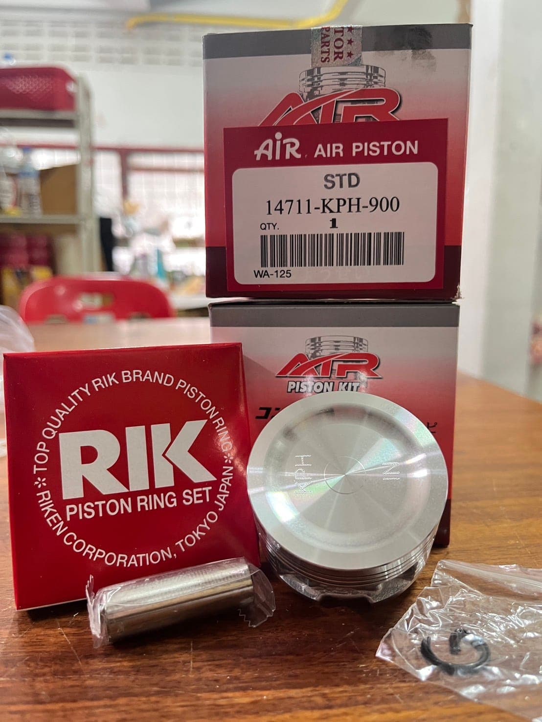 ลูกสูบ AIR Honda Wave125 STD 52.40mm พร้อมสลัก แหวน คลิปล็อก ราคา 219 บาท - Mana Racing Shop