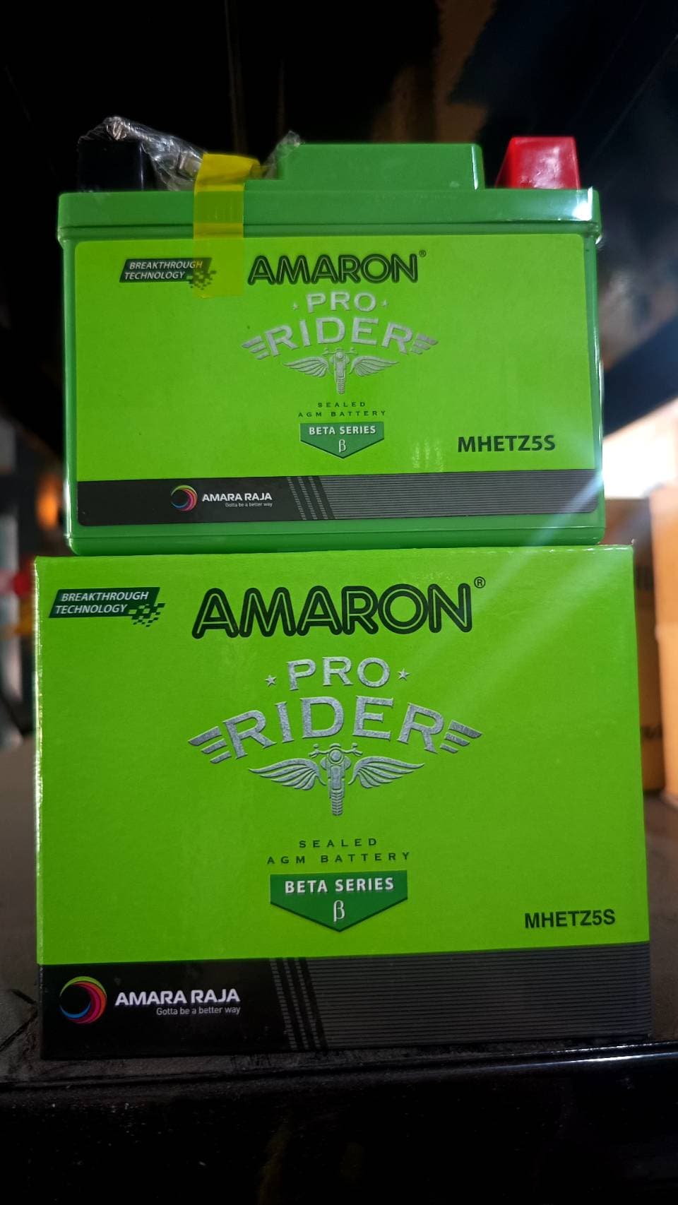 แบตเตอรี่ AMARON MHE-TZ5S 1 ลูก ราคา 350 บาท - Mana Racing Shop
