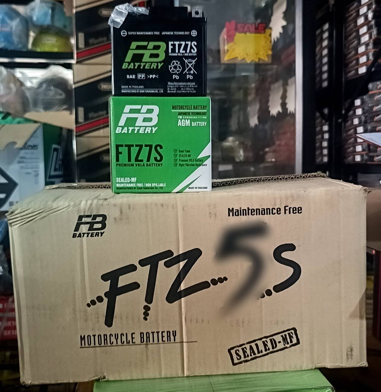 แบตเตอรี่ FB FTZ7S ยกลัง 10 ลูก ราคา 5,900 บาท - Mana Racing Shop
