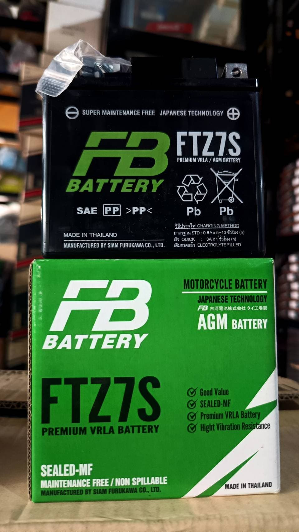 แบตเตอรี่ FB FTZ7S 1 ลูก ราคา 600 บาท - Mana Racing Shop