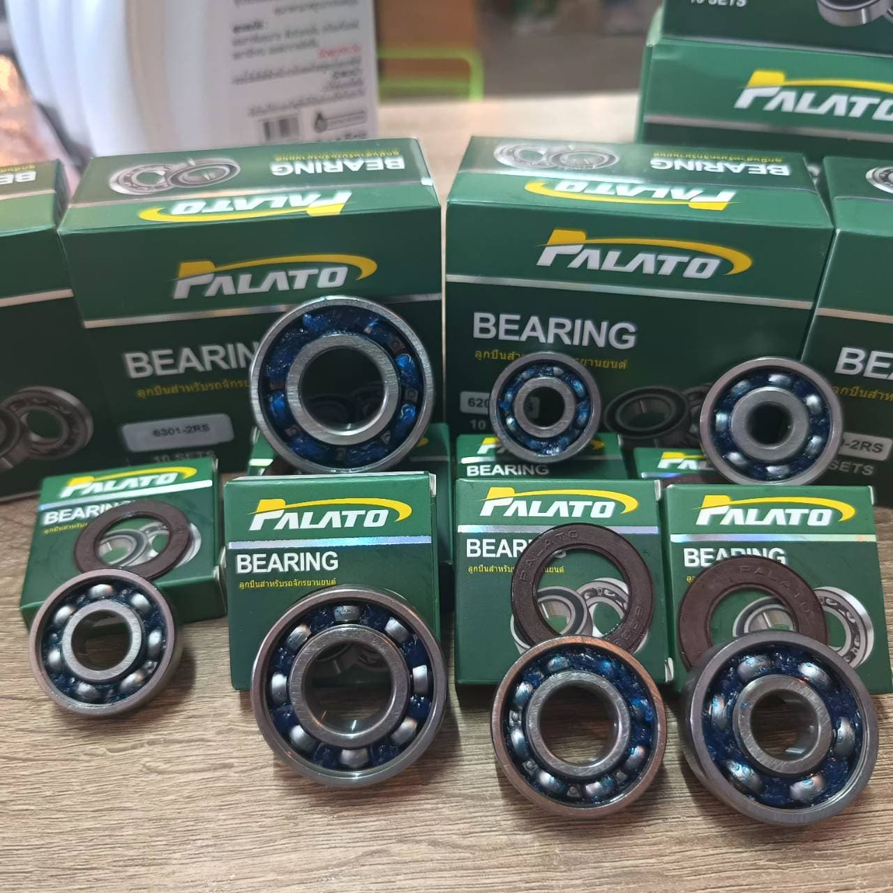 ลูกปืน PALATO ยกกล่อง 10 ลูก อัดจารบีสีฟ้า 6200 ราคา 109 บาท - Mana Racing Shop
