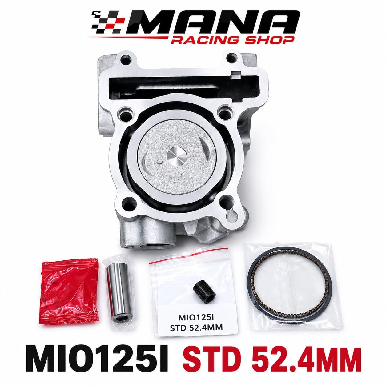 เสื้อสูบเดิม Mio125i STD 52.4 mm ไม่มียี่ห้อ ราคา 430 บาท - Mana Racing Shop