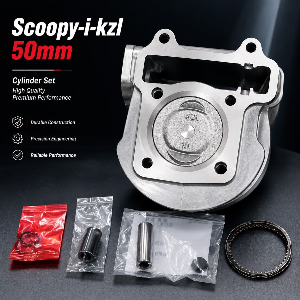 เสื้อสูบเดิม เสื้อสูบเดิม Scoopy-i KZL STD 50mm STD 50 mm ไม่มียี่ห้อ ราคา 430 บาท - Mana Racing Shop