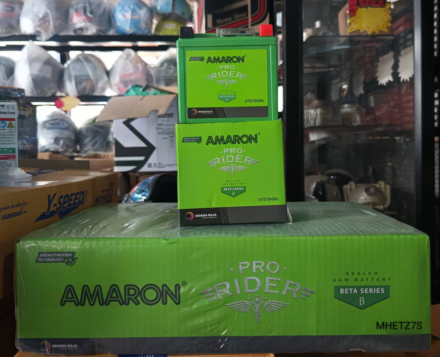 แบตเตอรี่ AMARON UTZ7S iGEL ยกลัง 10 ลูก ราคา 5,400 บาท - Mana Racing Shop