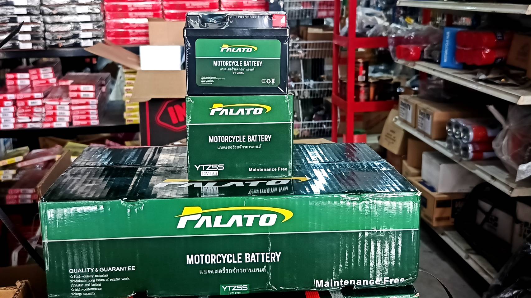 แบตเตอรี่ PALATO YTZ5 ยกลัง 10 ลูก ราคา 1,850 บาท - Mana Racing Shop